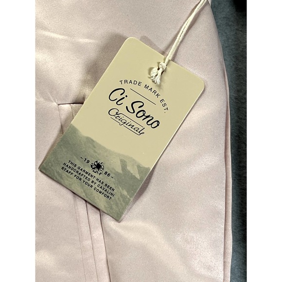 Ci Sono Womens Bomber Jacket Size Medium M Embroidered Pink Satin Coat - Picture 6 of 10